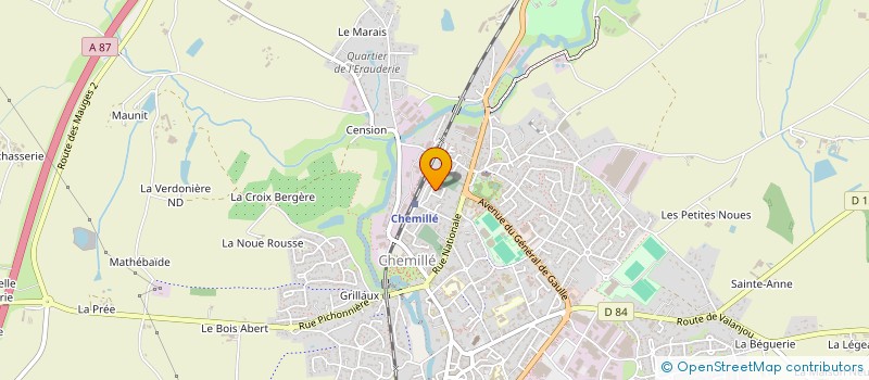 localisation de l'entreprise MONSIEUR XAVIER JAUZELON à CHEMILLE-EN-ANJOU