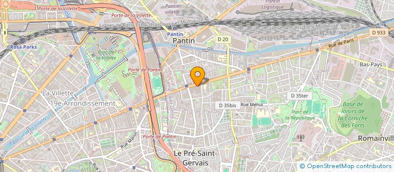 localisation de l'entreprise MONSIEUR XAVIER JEANTIS  PANTIN