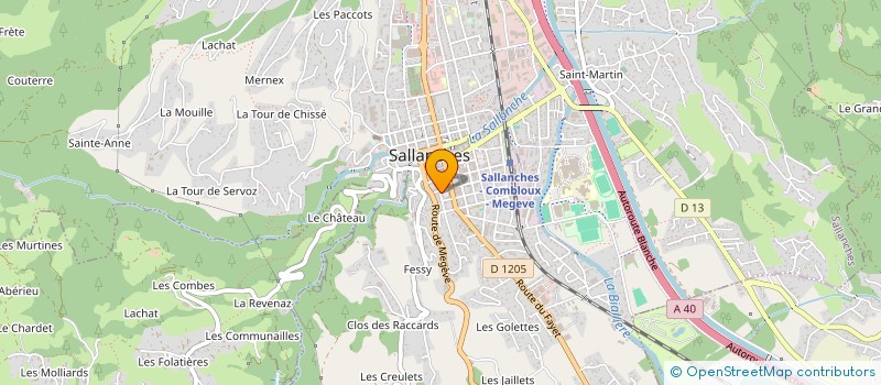 localisation de l'entreprise MONSIEUR XAVIER JOLY POTTUZ à SALLANCHES
