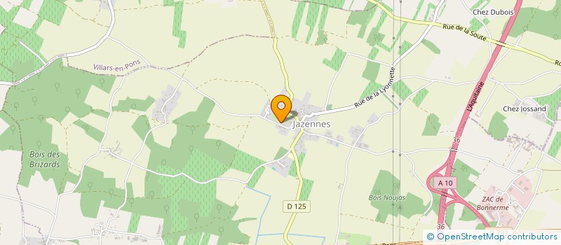 localisation de l'entreprise MONSIEUR XAVIER JOULIN  JAZENNES