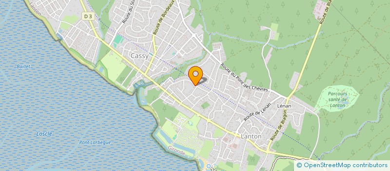 localisation de l'entreprise MONSIEUR XAVIER LACOMBE  LANTON