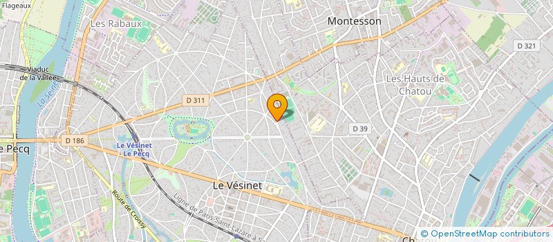 localisation de l'entreprise MONSIEUR XAVIER LACROIX à LE VESINET