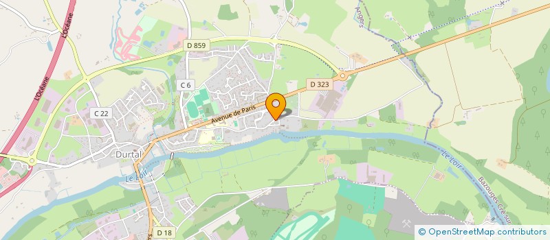 localisation de l'entreprise MONSIEUR XAVIER LANCELOT  DURTAL