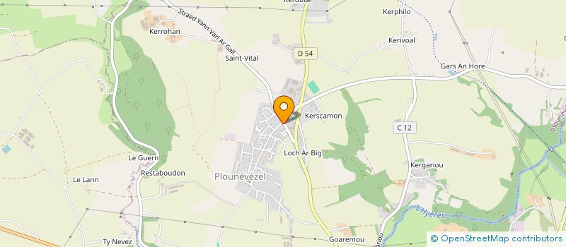 localisation de l'entreprise MONSIEUR XAVIER LANNEZVAL à PLOUNEVEZEL