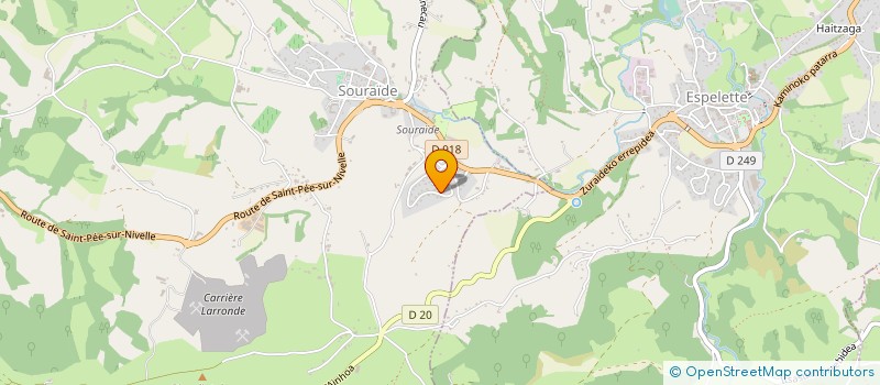 localisation de l'entreprise MONSIEUR XAVIER LAPEYRE à SOURAIDE