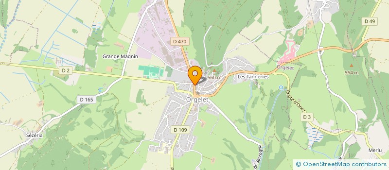 localisation de l'entreprise MONSIEUR XAVIER LAVRUT  ORGELET