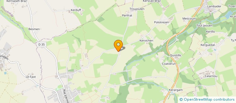 localisation de l'entreprise MONSIEUR XAVIER LE BIHAN  PLOUGOURVEST