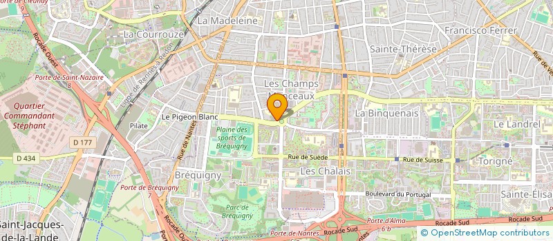 localisation de l'entreprise MONSIEUR XAVIER LE CALVEZ  RENNES