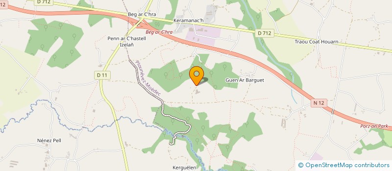 localisation de l'entreprise MONSIEUR XAVIER LE GALL  PLOUNEVEZ-MOEDEC