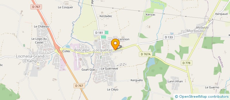 localisation de l'entreprise MONSIEUR XAVIER LE GARJAN à LOCQUELTAS