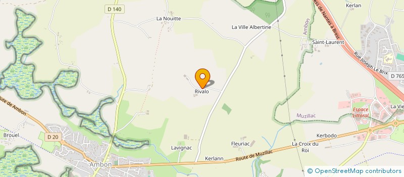 localisation de l'entreprise MONSIEUR XAVIER LE JALLE  AMBON