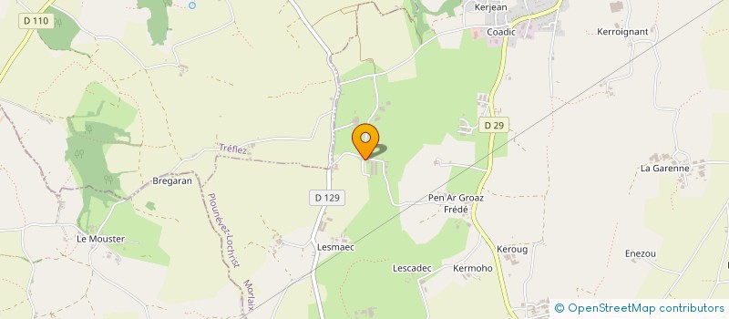 localisation de l'entreprise MONSIEUR XAVIER LE MOAN  PLOUNEVEZ-LOCHRIST