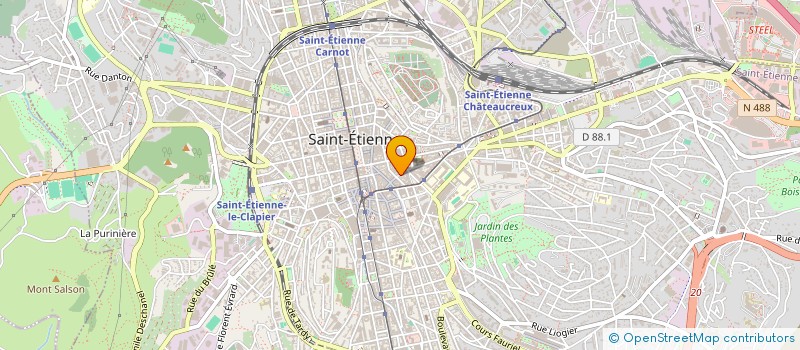 localisation de l'entreprise MONSIEUR XAVIER LE NOENE à SAINT-ETIENNE
