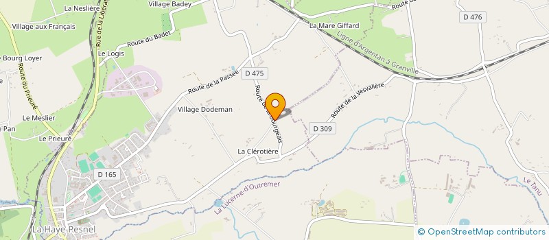 localisation de l'entreprise MONSIEUR XAVIER LE ROUX  LA HAYE-PESNEL