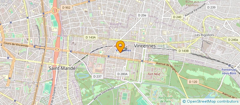 localisation de l'entreprise MONSIEUR XAVIER LE TOHIC à VINCENNES
