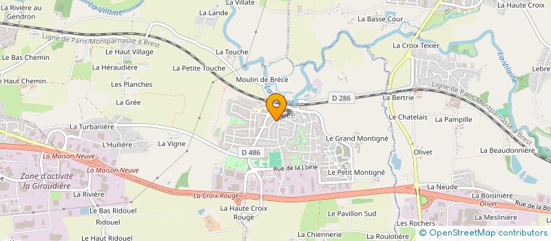 localisation de l'entreprise MONSIEUR XAVIER LE TYRANT  BRECE