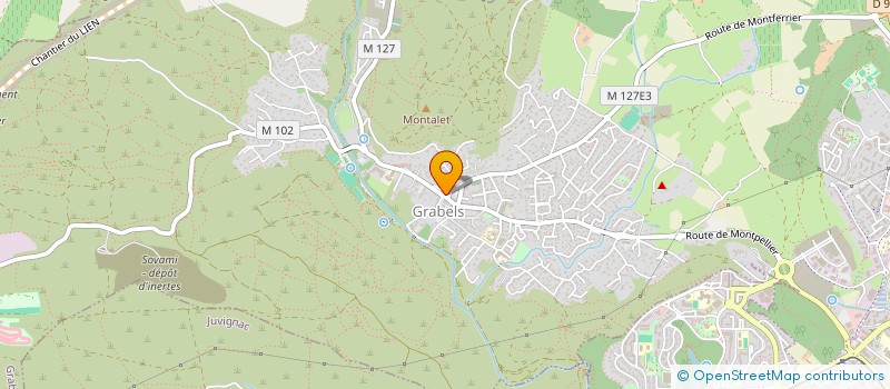 localisation de l'entreprise MONSIEUR XAVIER LEBRUN  GRABELS