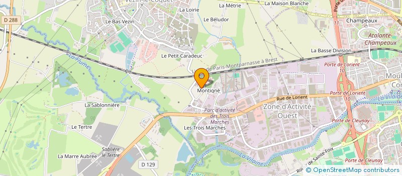 localisation de l'entreprise MONSIEUR XAVIER LEFEUVRE à VEZIN-LE-COQUET