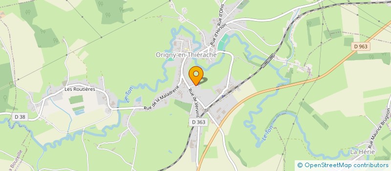 localisation de l'entreprise MONSIEUR XAVIER LEHR  ORIGNY-EN-THIERACHE
