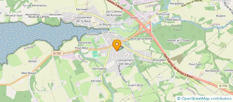 localisation de l'entreprise MONSIEUR XAVIER LEMETAIS  LE FAOU