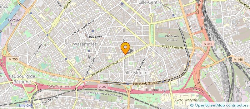 localisation de l'entreprise MONSIEUR XAVIER LESAGE à LILLE