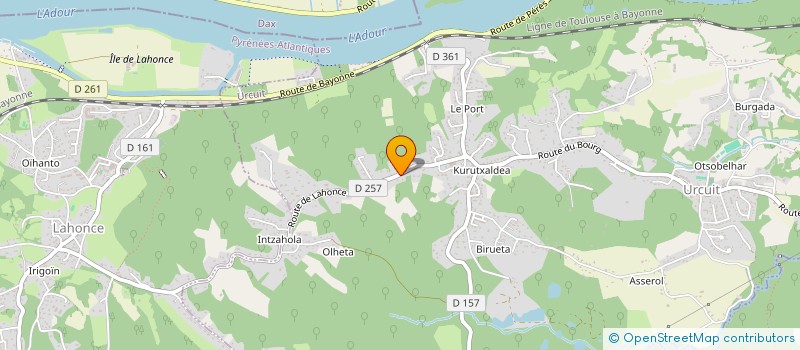 localisation de l'entreprise MONSIEUR XAVIER LESCOUT  URCUIT