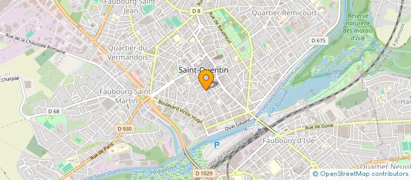 localisation de l'entreprise MONSIEUR XAVIER LEVENT  SAINT-QUENTIN