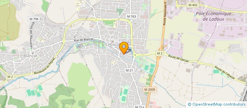 localisation de l'entreprise MONSIEUR XAVIER LOPEZ  CEBAZAT