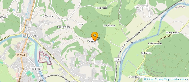 localisation de l'entreprise MONSIEUR XAVIER MALESCASSIER  LE BUGUE