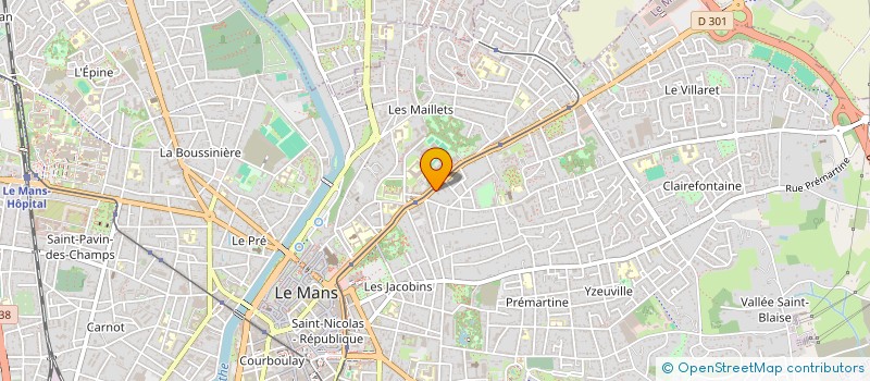 localisation de l'entreprise MONSIEUR XAVIER MANVIEU à LE MANS