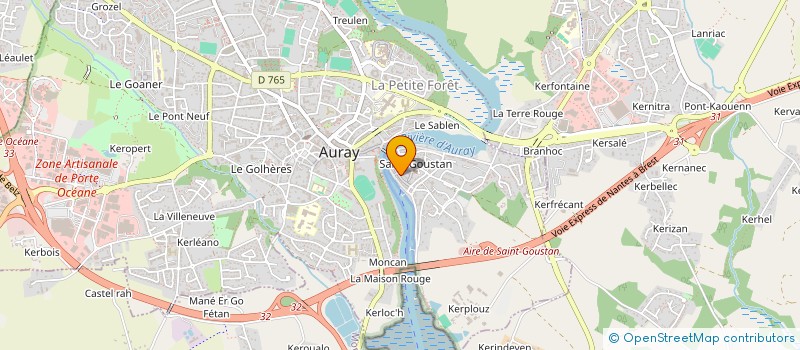 localisation de l'entreprise MONSIEUR XAVIER MARABOUT à AURAY