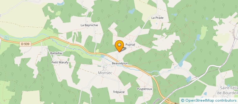 localisation de l'entreprise MONSIEUR XAVIER MARCILLAUD DE GOURSAC  MAREUIL EN PERIGORD