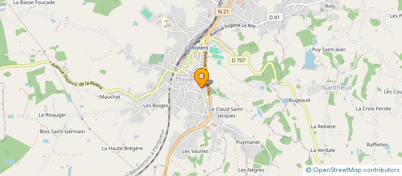 localisation de l'entreprise MONSIEUR XAVIER MARCIREAU  NANTHIAT