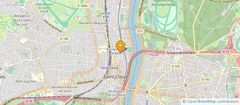 localisation de l'entreprise MONSIEUR XAVIER MARTIN à SAINT-CLOUD