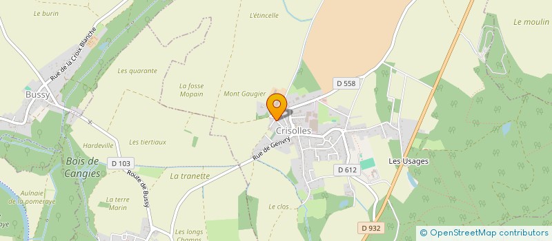 localisation de l'entreprise MONSIEUR XAVIER MERLIER  CRISOLLES