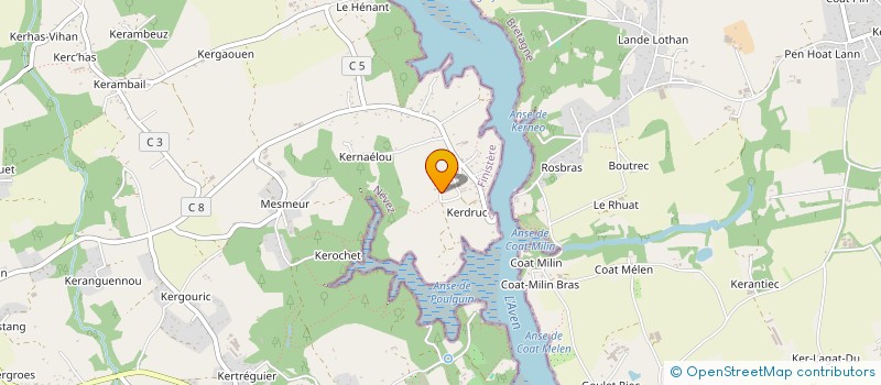 localisation de l'entreprise MONSIEUR XAVIER MOULIN  NEVEZ