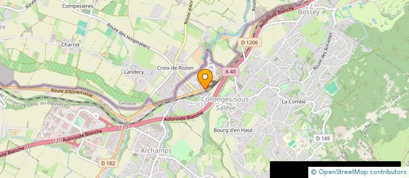 localisation de l'entreprise MONSIEUR XAVIER MUGNIER  COLLONGES-SOUS-SALEVE