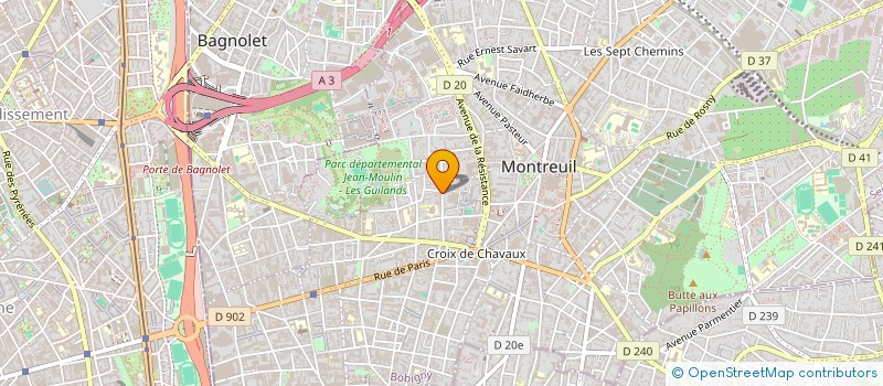 localisation de l'entreprise MONSIEUR XAVIER MUSSAT à MONTREUIL