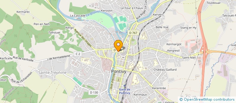 localisation de l'entreprise MONSIEUR XAVIER PAQUET à PONTIVY