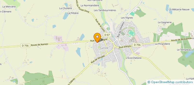 localisation de l'entreprise MONSIEUR XAVIER PAYEN DE LA GARANDERIE  BEAUPREAU-EN-MAUGES