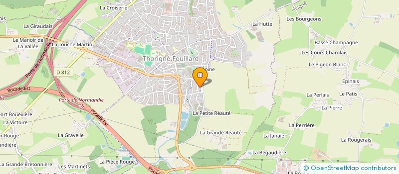 localisation de l'entreprise MONSIEUR XAVIER PELE  THORIGNE-FOUILLARD