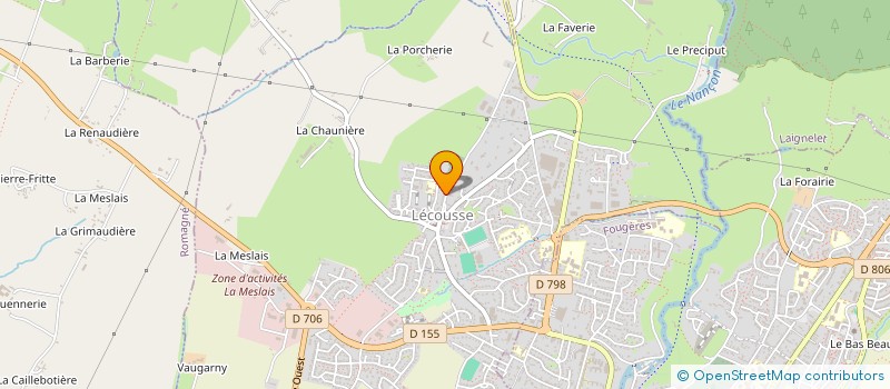 localisation de l'entreprise MONSIEUR XAVIER PERTUZON à LECOUSSE