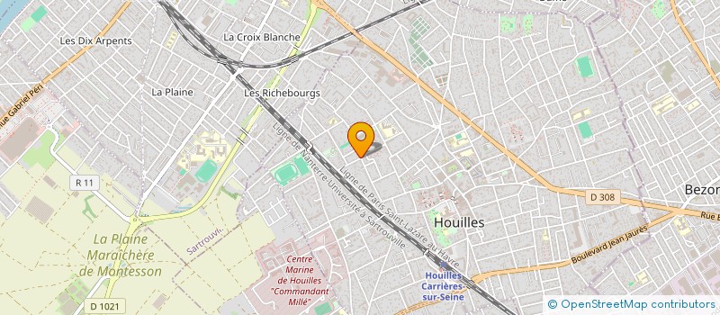 localisation de l'entreprise MONSIEUR XAVIER PEYROUNIN  HOUILLES