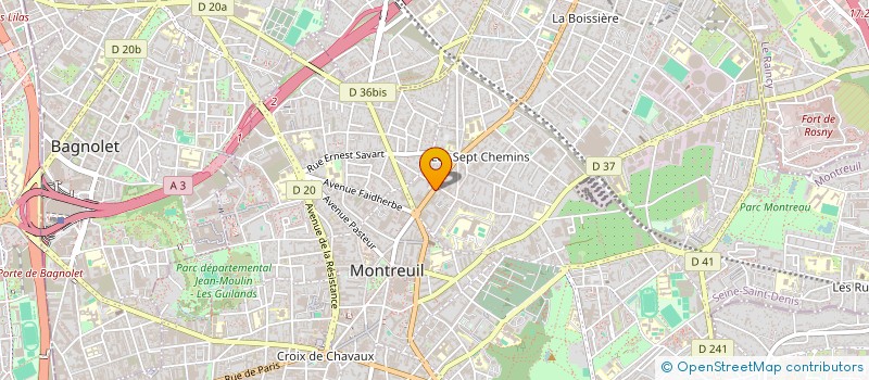 localisation de l'entreprise MONSIEUR XAVIER PIEDBOEUF à MONTREUIL