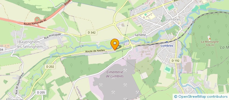 localisation de l'entreprise MONSIEUR XAVIER PILLIER à LUMBRES