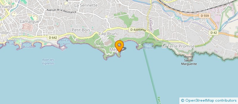 localisation de l'entreprise MONSIEUR XAVIER PINON  TOULON