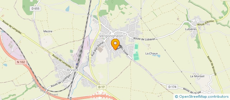 localisation de l'entreprise MONSIEUR XAVIER PLANCHETTE  VERGONGHEON