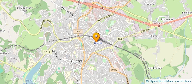 localisation de l'entreprise MONSIEUR XAVIER POITOUX à GUERET