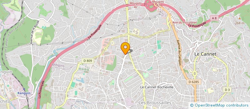 localisation de l'entreprise MONSIEUR XAVIER PONCET à LE CANNET