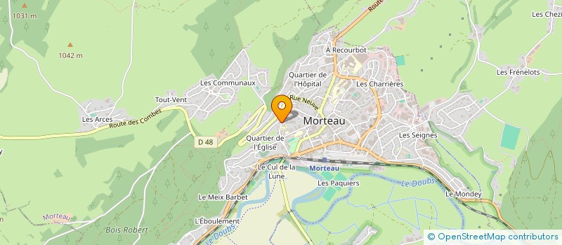 localisation de l'entreprise MONSIEUR XAVIER POURCHET  MORTEAU